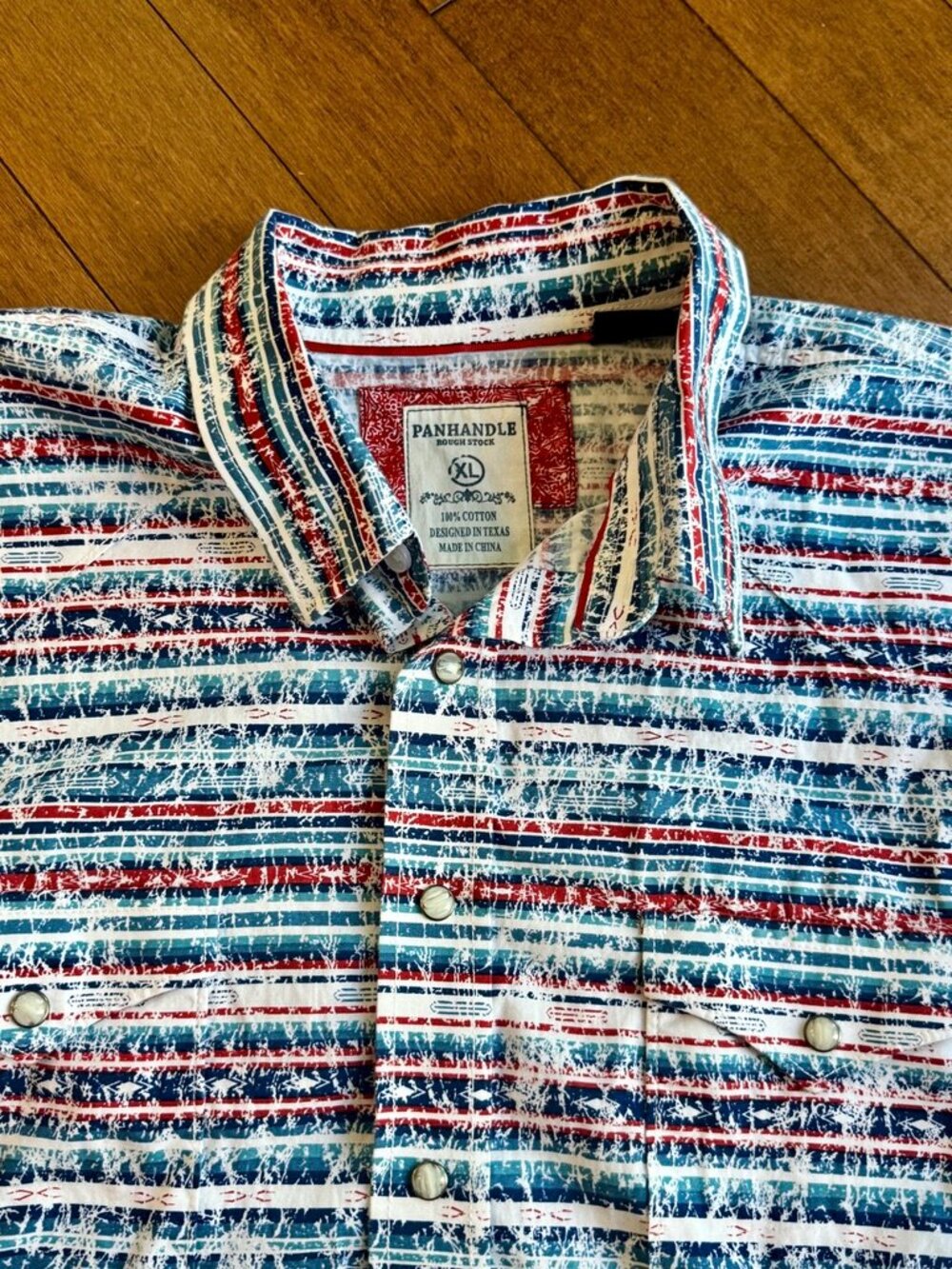 Panhandle Rough Stock Western Shirt Striped XL